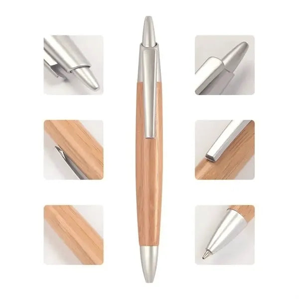 Eco-friendly Click Action Ballpoint Bamboo Pen