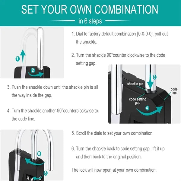 Outdoor Weatherproof Combination Lock