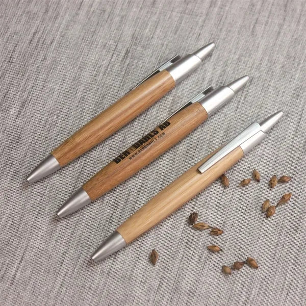 Eco-friendly Click Action Ballpoint Bamboo Pen