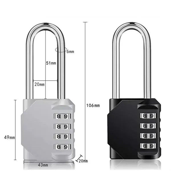 Long Shackle Combination Lock