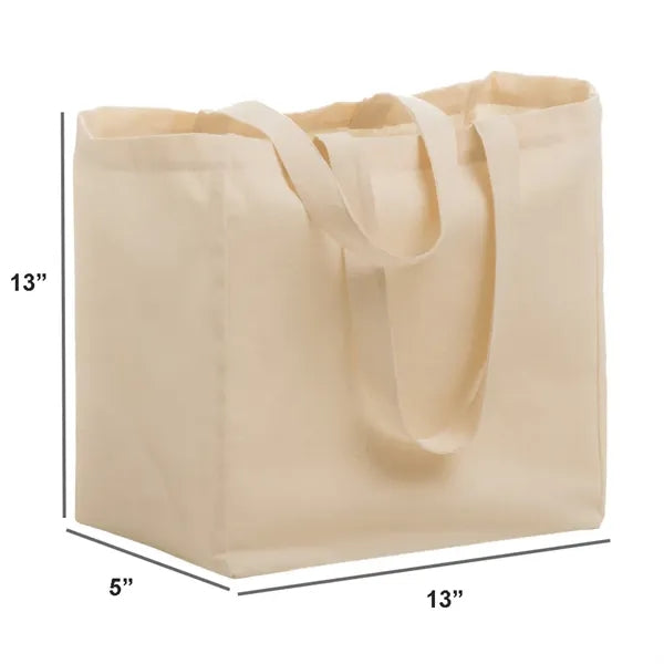 6 oz Recycled Cotton Canvas Tote bag With Gusset