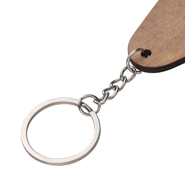 Motel Style Wooden Key Chain