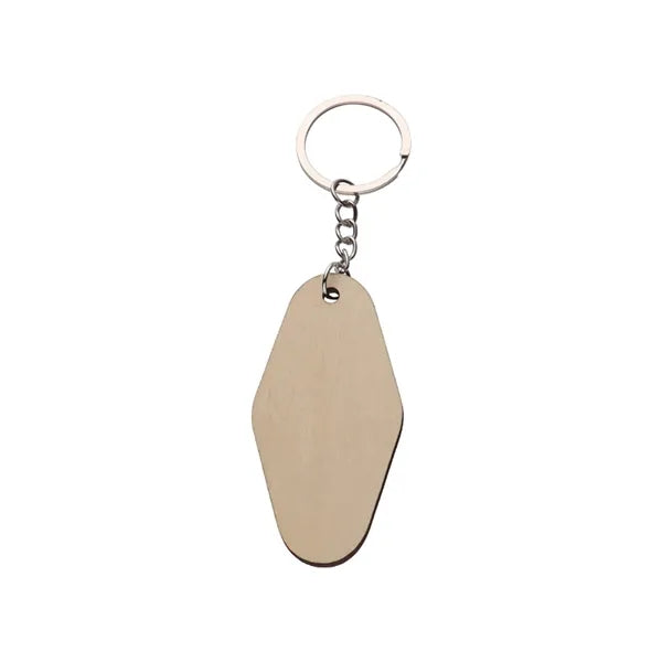 Motel Style Wooden Key Chain