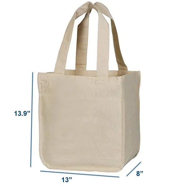 Eco-friendly 12oz Cotton Canvas Tote Bag W/6 Pockets