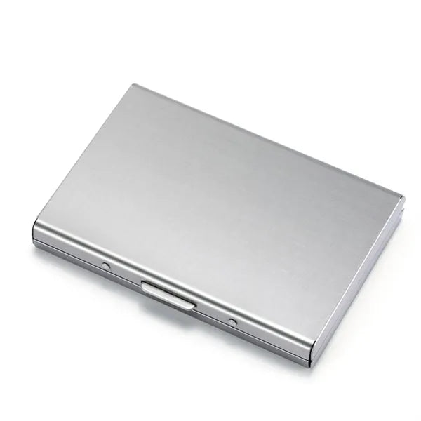 Slim Stainless Steel Business Card Case w/6 Slots