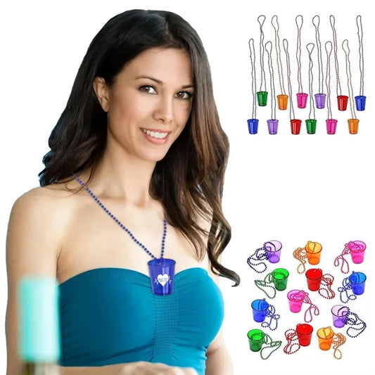 Plastic Shot Glass Bead Necklace