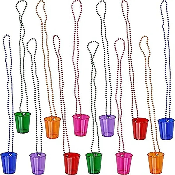 Plastic Shot Glass Bead Necklace