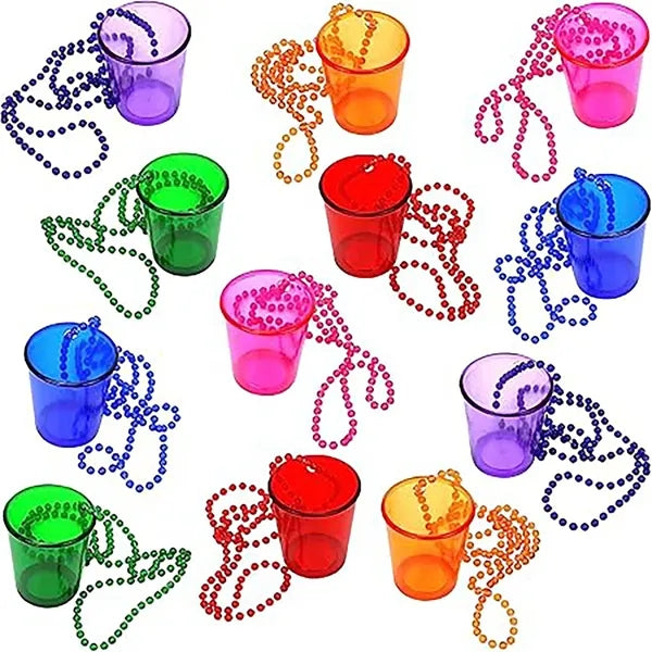 Plastic Shot Glass Bead Necklace