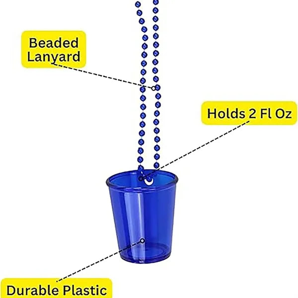 Plastic Shot Glass Bead Necklace