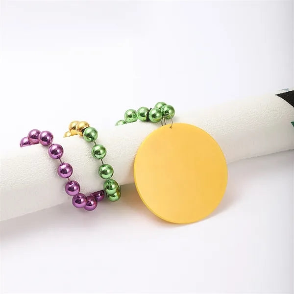 Plastic Beads Necklace w/ Medallion