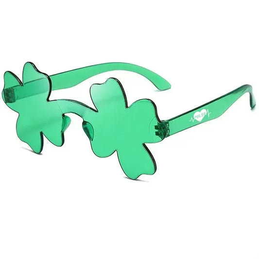 Irish Clover Leaf Sunglasses - Festive Party Eyewear
