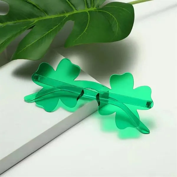 Irish Clover Leaf Sunglasses - Festive Party Eyewear