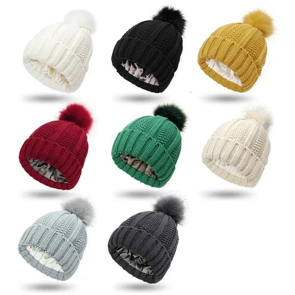 Cable Knit Pom Beanie