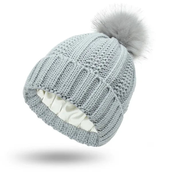 Cable Knit Pom Beanie