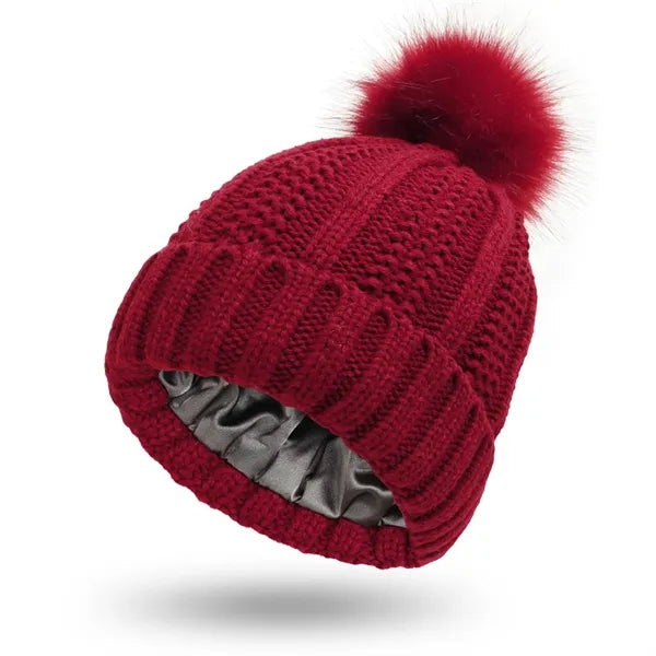 Cable Knit Pom Beanie