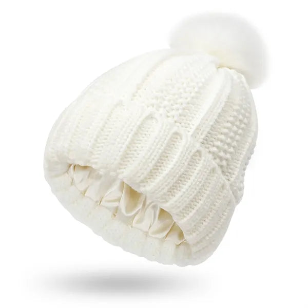 Cable Knit Pom Beanie