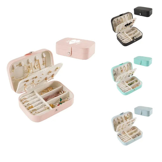 Small Portable Square-Shaped Jewelry Case