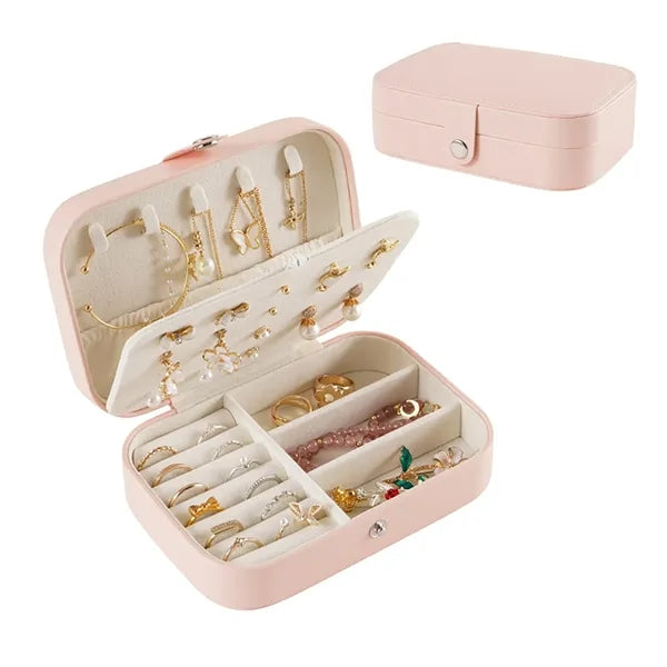 Small Portable Square-Shaped Jewelry Case