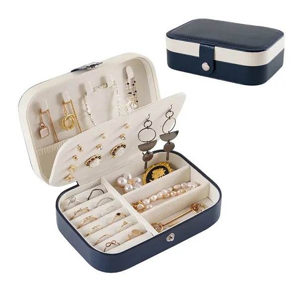 Small Portable Square-Shaped Jewelry Case