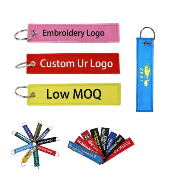 Woven Embroidered Keychain