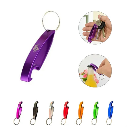 Aluminum Bottle Opener With Key Ring