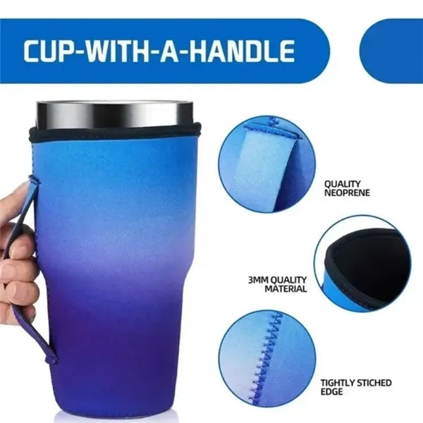 Neoprene Iced Coffee Cup Sleeve