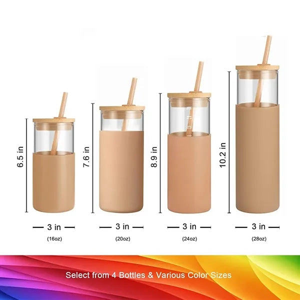 20oz Glass Tumbler with Bamboo Lid