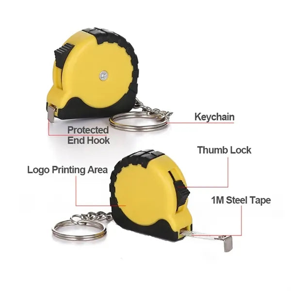 1 Meter Steel Tape Key Chain