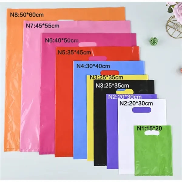 5 Mil Die-Cut Shopping Tote Plastic Retail Bag