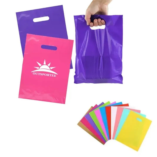 5 Mil Die-Cut Shopping Tote Plastic Retail Bag