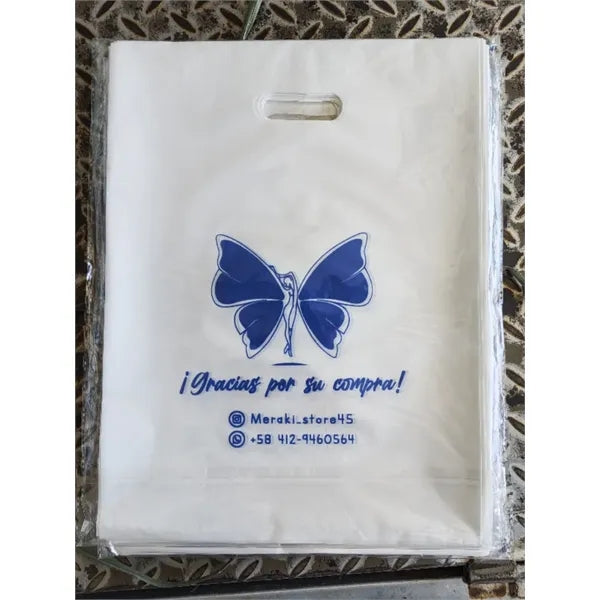 5 Mil Die-Cut Shopping Tote Plastic Retail Bag