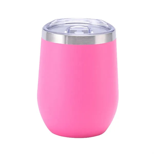 12 oz Vacuum Insulated Stainless Steel Wine Tumbler