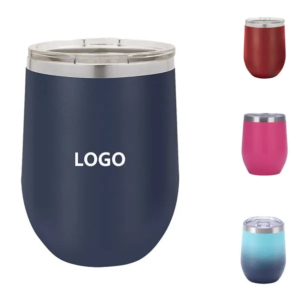 12 oz Vacuum Insulated Stainless Steel Wine Tumbler