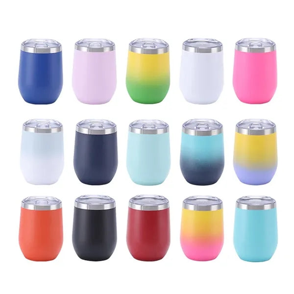 12 oz Vacuum Insulated Stainless Steel Wine Tumbler
