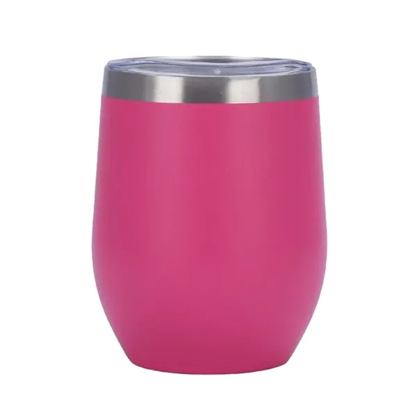12 oz Vacuum Insulated Stainless Steel Wine Tumbler