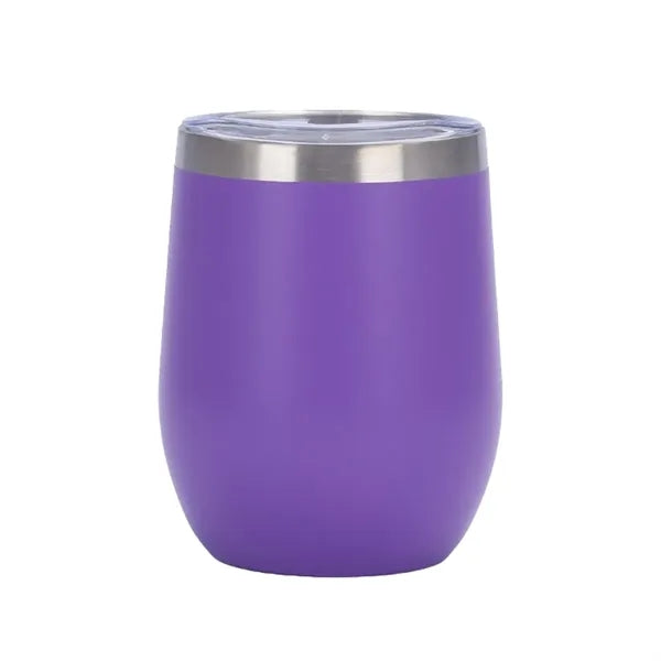 12 oz Vacuum Insulated Stainless Steel Wine Tumbler