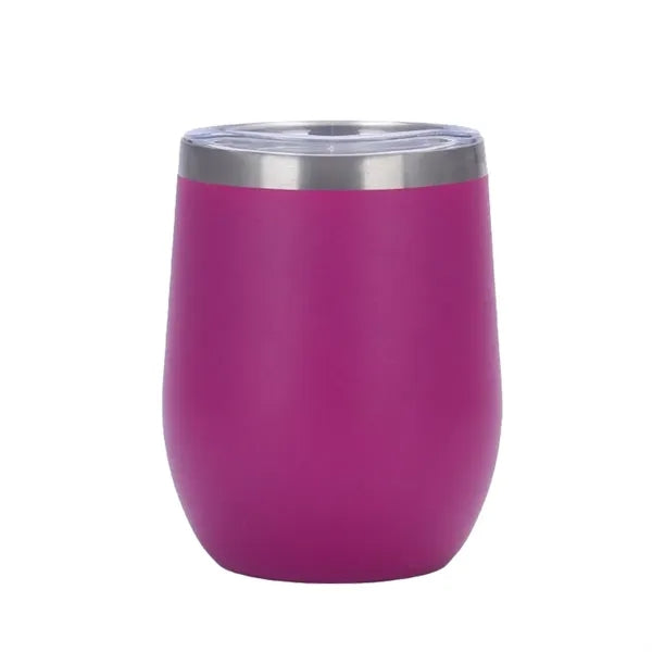 12 oz Vacuum Insulated Stainless Steel Wine Tumbler