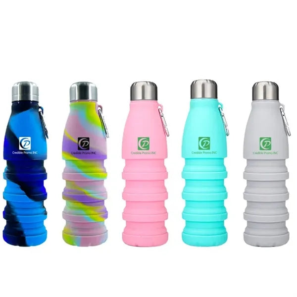 18oz Creative Design Food Grade Silicone Folding Wate