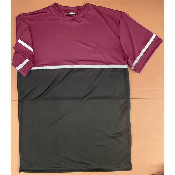 Breathable 100% Polyester T-Shirt with Mesh Ventilati