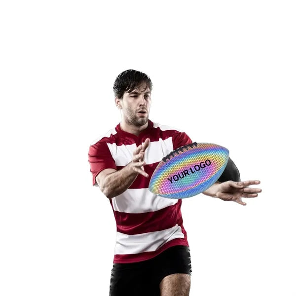 Size 9 Glow In The Dark Reflective Football Luminous Rugby