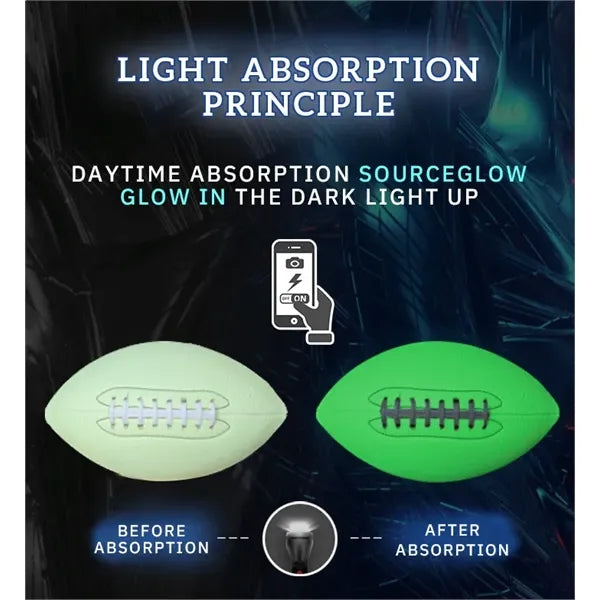 Size 9 Glow In The Dark Reflective Football Luminous Rugby