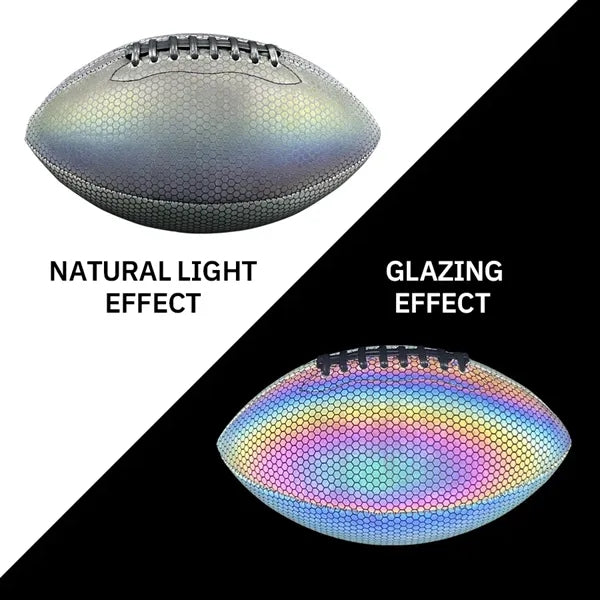 Size 9 Glow In The Dark Reflective Football Luminous Rugby