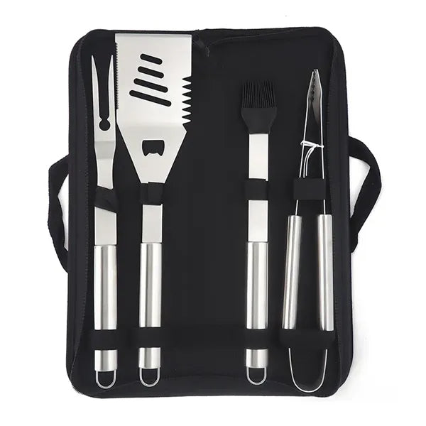 4 Stainless Barbecue Accessories BBQ Grill Tools Set Pack