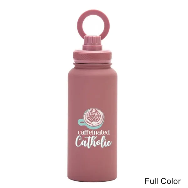 34 oz Vacuum Thermal Water Cup with Rotating Phone Holder