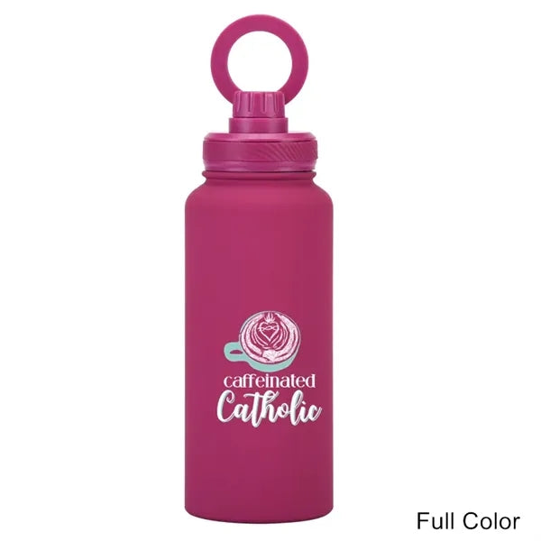 34 oz Vacuum Thermal Water Cup with Rotating Phone Holder