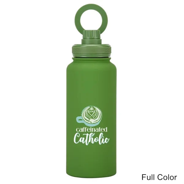34 oz Vacuum Thermal Water Cup with Rotating Phone Holder