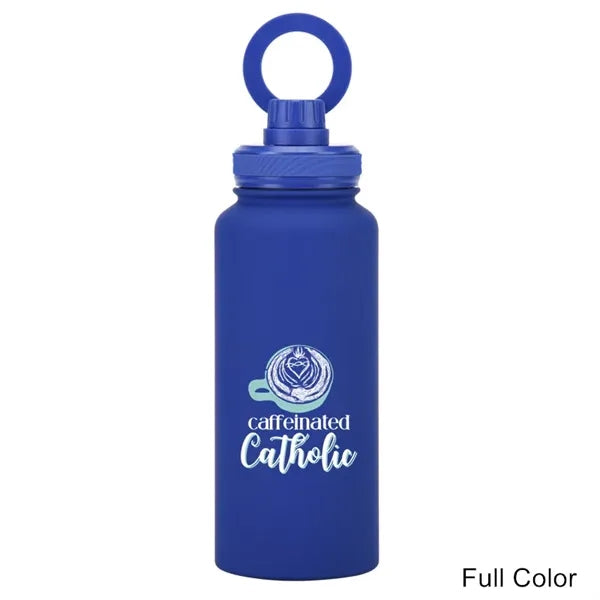 34 oz Vacuum Thermal Water Cup with Rotating Phone Holder