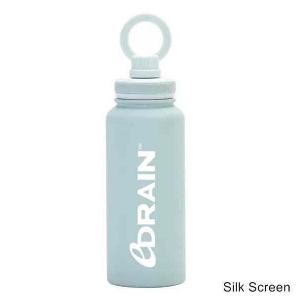 34 oz Vacuum Thermal Water Cup with Rotating Phone Holder