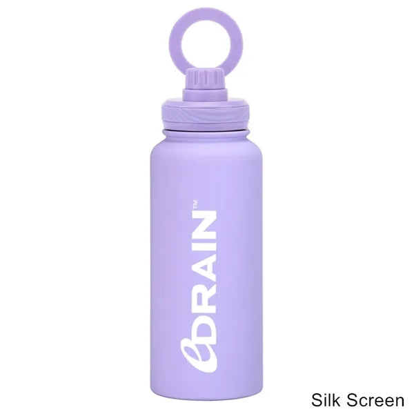 34 oz Vacuum Thermal Water Cup with Rotating Phone Holder