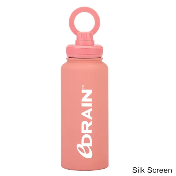 34 oz Vacuum Thermal Water Cup with Rotating Phone Holder